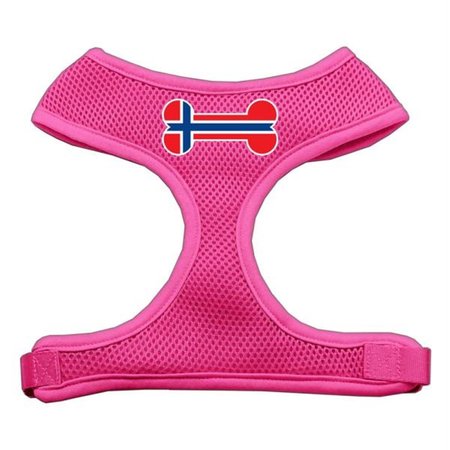 UNCONDITIONAL LOVE Bone Flag Norway Screen Print Soft Mesh Harness Pink Extra Large UN760958